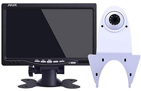 Rückfahrkamera Auto Rückansicht mit Nachtsicht Wasserdicht Rückfahrsystem + 7 LCD Auto Monitor für Mercedes Sprinter Viano Vito Transit Ducato VW Crafter T5 (Model 4= White cam+7 Monitor)