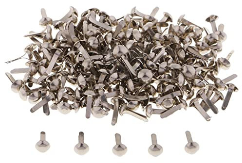 sharprepublic 200 Stücke Mini Rundkopfklammer Musterbeutelklammern Metall Bastelklammern - Silber, 4,5 mm