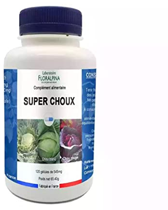 Super Choux 120 Gélules – Cure 30 Jours | Extrait du Chou Vert + Blanc + Rouge | Richesse Nutritionnelle & Synergie des Brassicacées | Conditionné en France, LABORATOIRE FLORALPINA