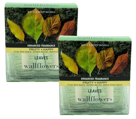 Bath & Body Works Slatkin WallFlower Bulb Refills - Leaves - Two Boxes, Four Bulbs!