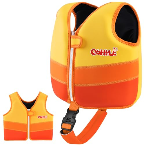 OSHYLE Gilet de Natation en néoprène pour Enfants (M(3-6), SS-Or)
