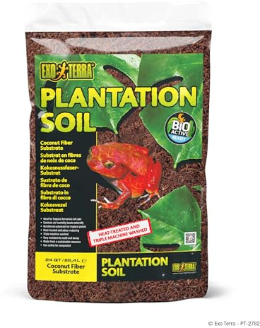 Exo Terra Plantation Soil 26.4L, Natural Tropical Terrarium Substrate for Humidity Control