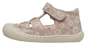 Naturino Lauflernsandalen aus Leder mit Margeritenprint, Rosa 17