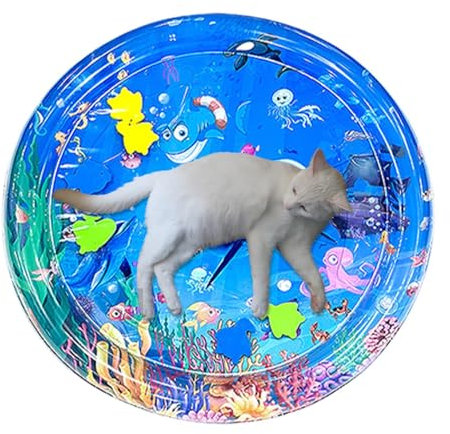 Fuuxtci Wasser-Sensormatte für Katzen, Wasser-Sensor-Spielmatte für Katzen - Interaktives Katzenspielzeug,Katzen-Wasser-Spielmatte, verdickte sensorische Wasser-Spielmatte für Katzen,