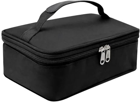 Zatix​bu 4L Kühltasche Klein Isolierte, Tragbare Lunch-Tasche Leicht zu Reinigen, Mini Faltbare Lunchtasche für Picknicks Arbeit Auto, Thermotasche Klein für Männer Frauen (Schwarz)