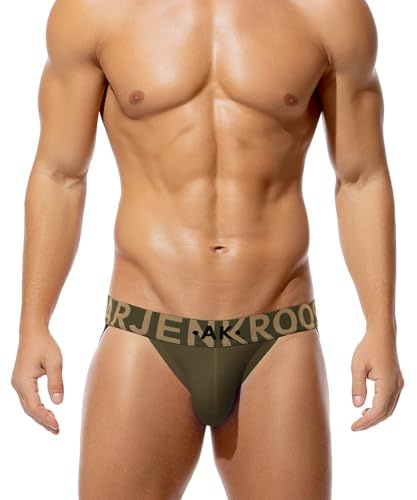 Arjen Kroos Jockstrap Homme Coton Suspensoir Sportif Respirant | Sous-Vêtements de Sport, String Tanga Athlétique, 3D Poche, Taille Basse, pour Fitness Cyclisme Quoditien