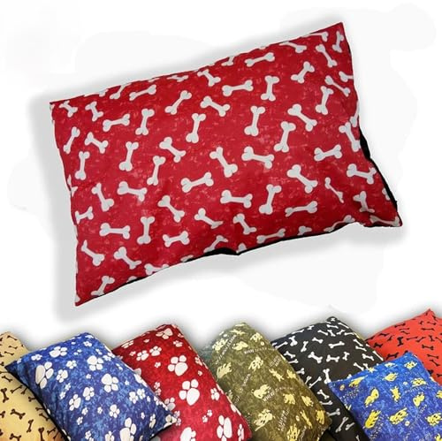 Diamond Tex Dog Bed Pillow Large Washable & Removable Zipped Cover - Luxury Cosy Warm Extra Soft Dog Bed Cushion Cover Only (Random Colors)