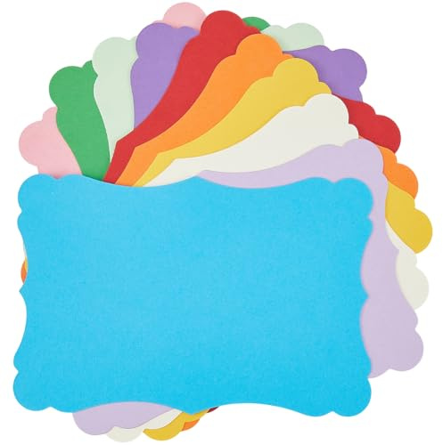 CRASPIRE 50 pieza Tarjetas En Blanco 10 colores Cartulina Gruesa Tarjeta Felicitación Borde Floral Vintage Marcapáginas Portátil 4x6 pulgadas Notas Aprender Índices Manualidades Etiquetas