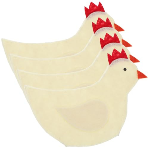 FOMIYES 4 Pezzi Sacchetti per Uova a Forma di Pulcino Beige, Protezione per Uova di Pasqua, per Feste e Riunioni Familiari, Copertura Decorativa e Funzionale