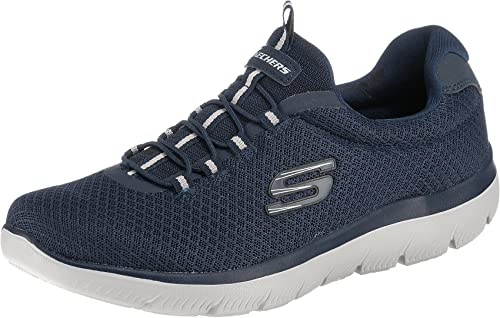 Skechers Men's Summits 52811 Trainers, Navy Mesh/Trim, 9 UK