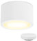 KYOTECH LED Aufbauspot Flach 230V Ø95x55mm Aufputz inkl. 6W GX53 Leuchtmittel warmweiß 3000K 550LM Decken Aufbaustrahler mit großer Leuchtfläche LED Aufputz Spotleuchte Rund Weiß