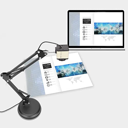 Cámara de Documentos Usb, Sensor de 8 Megapíxeles Proyector de Documentos para Profesores, Trabajo Remoto de Enseñanza Virtual Remota, para Os X por Encima de 10.11, Win Xp, Win 7, Win 8, Win 10