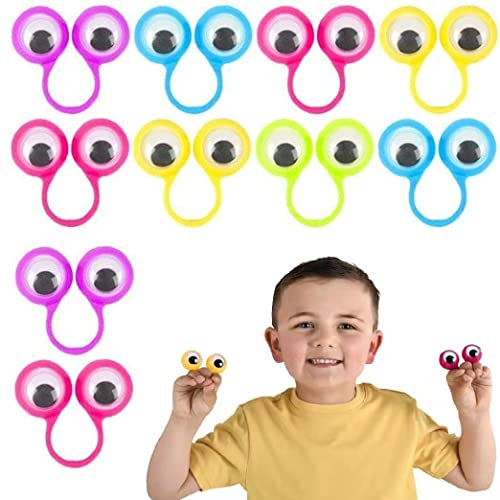 Bavooty Augen Fingerpuppen,Augen Finger Spielzeug,Parteibevorzugung Spielzeug,Unique Party Supplies,Eye fingerpuppe,für Party Geschenk Spass Haben Spielen für Kinder (Gelegentliche Farbe,10 Stück)