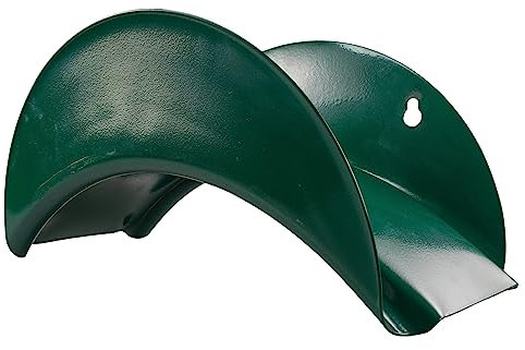 Metal Hosepipe Hanger, Wall-Mounted Hose Holder with Screws and Wall Plugs, Anti-Corrosive Weather Resistant Green Metal Storage for Garden Hosepipes, Electric Car Charging Cables, Cords & Rope