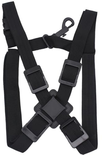 Verstellbarer Saxophon Gurt - Doppelter Schultergurt Für Alt Und Tenorsaxophon, Komfortabler Nacken Und Rückengurt Aus Oxford-Stoff, Geeignet Für Erwachsene Und Kinder, Schwarz