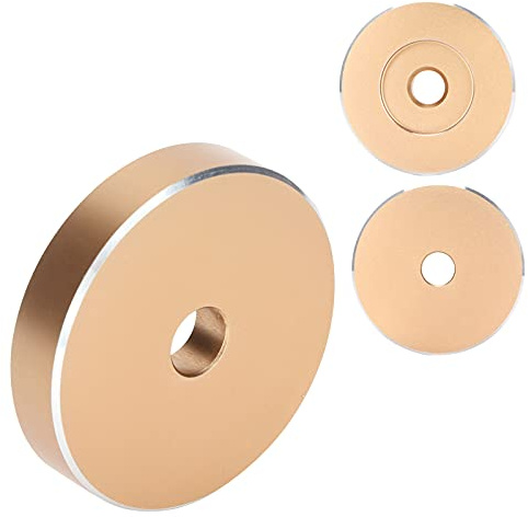 Generic Record Skivspelare Adapter, Skivtillbehör 38 Mm X 8 Mm Hög Precision Stort Hål Hållbart för 7 Tum Skiva för Skivspelare (Guld)