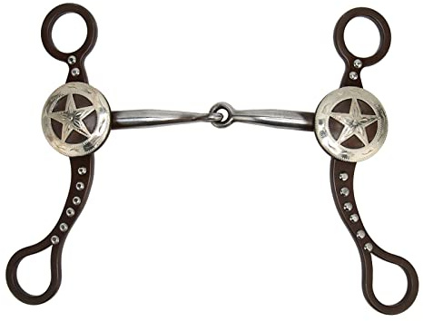 Shuoshenm Morso per Bocca di Cavallo, Morso per Filetto di Cavallo in Bronzo Antico Intagliato a Mano, Morso Western in Acciaio Inossidabile Antiruggine per Corse di Cavalli, Attrezzatura