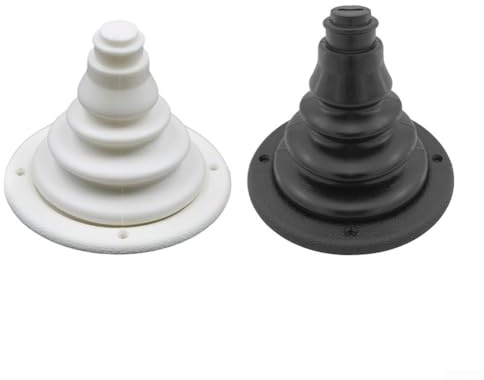 ZWEquipint Cuffia in gomma marina per cavi del cambio per barche, yacht e navi, copertura protettiva a soffietto per barche a motore, 102 x 120 mm, nero o bianco (bianco)