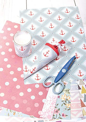 Stylex 46460 - Motivpapier, DIN A4, 24 Blatt 100 g/m², sortiert in 12 verschiedenen Motiven, zum Basteln und Verzieren