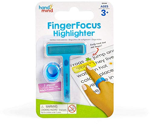 Learning Resources FingerFocus Highlighter, Guided Reading Strips, Reading Pointers for Kids, Dyslexia Overlays, ADHD Tools, Special Education School Supplies, Teacher Classroom Must Haves