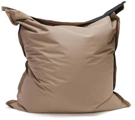 Ecopuf Pouf Fauteuil Bag | Coussin en polyester imperméable imperméable Taille L | Coussin de sol | Fauteuil sac d'extérieur rembourré en perles de polystyrène EPS Dim 170 x 135 cm