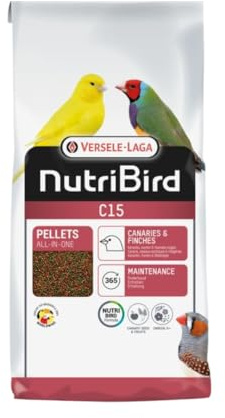 Versele-Laga Nutribird C15 | 1 kg | Alimento completo para canarios, aves silvestres y exóticas | Granos seleccionados