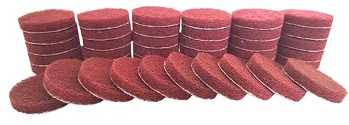 30PCS 3 inch Scrubber Pads Headlight Restoration Kit VÉZAAR Scouring Pad Hook and Loop Car Hub Cleaning Auto Painting Polishing Sanding Discs 320 to 400 Grit