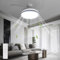 EXTRASTAR Ceiling Fans with Lights and Remote, 70W 49cm Led Ceiling Light with 30W Quiet Fan, Timing 6 Speeds and 3 Colors Adjustable (3000-6500K) for Home and Office- White+ Grey Lampshade