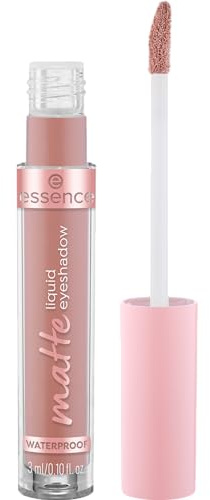 Essence Cosmetics Sombra de ojos líquida mate, de larga duración, cubriente, secado rápido, natural, color intenso, 3 ml