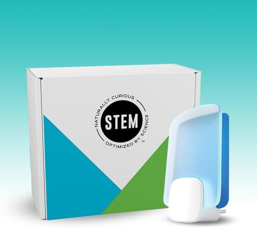 STEM Trappola LED Antimosche, Antimoscerini e Antitarme, Senza Insetticida, Protezione 24/7 dagli Insetti Volanti, per Uso Interno, 1 Base e 1 Ricarica