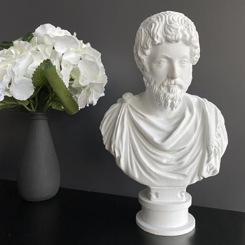 Estatua de Marco Aurelio Busto del Emperador Romano Aurelio Escultura 25 cm