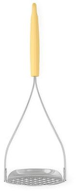 Prensapatatas y cuchara TASTY+ Brabantia | Prensa patatas y cuchara de servir 2 en 1 de acero inoxidable | Agarre ergonómico | Aptas para lavavajillas | Honey Yellow