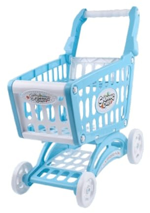 Sharplace Carrito de Compras Infantil, Carrito de supermercado, simulación de Compra para niños, Azul