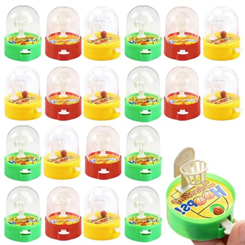 JAONLD Mini Finger Basketball Jeu de Tir,20 Pièces Jouets de Basket-Ball Jouet de Basket-Ball de Bureau,Cadeau de Fête d'anniversaire pour Enfants,Les Garçons et Les Filles(Couleur Aléatoire)