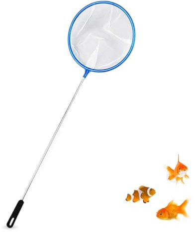 PARENCE.- Feinmaschiger Aquarienkescher – ideal für Fische und Reinigung - Gesamtlänge 36cm - Durchmesser 11,5cm