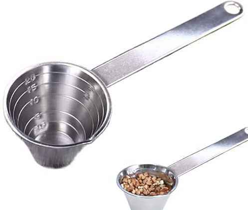 Set di scala cucchiaio, cucchiai di metallo, utensili da cucina in acciaio inossidabile | Cucchiai a misura portatili con incrementi chiari per ingredienti secchi o liquidi, o