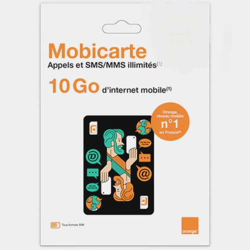 Nouveau Orange mobicarte Zen 10go appels et SMS/MMS illimités (mobicarte 10 go)