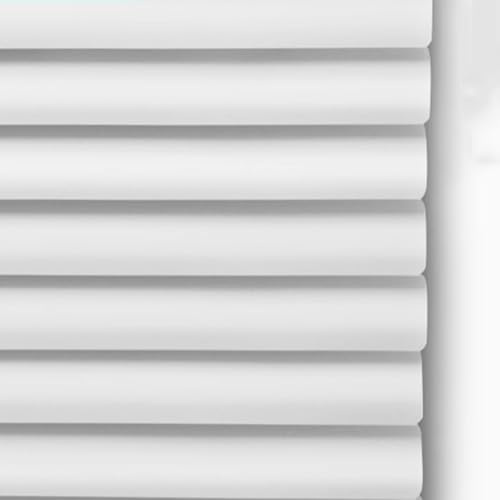 Blanc Brillant Aluminium Métal Store Vénitien en pour Fenêtres et Portes, Store Vénitien en Aluminium,Toutes Les Pièces de Montage Incluses,Personnalisable (50×80cm)