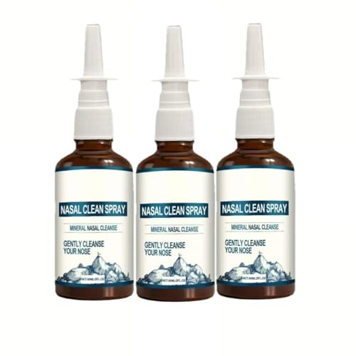 Nässpray – Rengör Och Fräschar Upp Dina Näsgångar | 150+ Användningar Per Flaska – Naturlig Mineralformel – (2 Oz Flaska + Nässpruta)