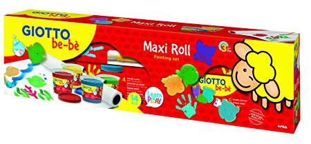 Giotto Be-Bè-F471800 Set Creativo para los más Pequeños, Color Rojo, Azul Cyan, Verde y Amarillo (FILA 471800), 8 x 52.5 x 14 cm