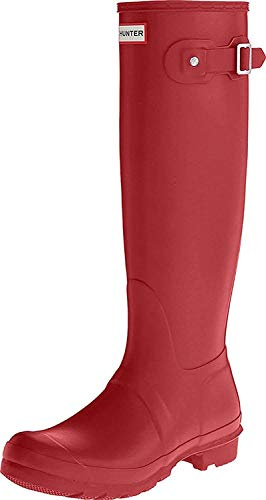 Hunter Original Tall - Botas de caña larga sin forro para mujer, Rojo Militar Rojo, 6 UK