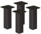 Sossai Exklusiv Möbelfüße E4MF, 4er Set, Höhe: 300 mm, Schwarz, aus Aluminium 45 x 45 mm Vierkantprofil, Füße für Kommode, Schrank, Vitrine, Badezimmerschrank