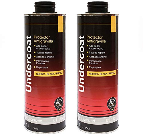 2 x PROTECTOR ANTIGRAVILLA COLOR NEGRO 1 LITROS PROTECTOR BAJOS DE COCHES Y PASOS DE RUEDA