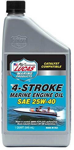 Lucas Oil 40677 SAE 25W-40 4-Stroke Marine Engine Oil-946ml