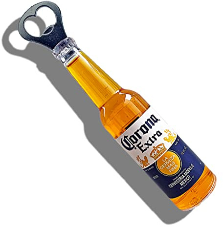 Magnetic Beer Bottle Opener Figure Big Size Beer Bottle Bar Refrigerator Decor Unique Birthday Gifts Collection Tall 21.5 cm (Corona Extra)