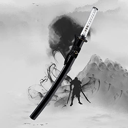 TIAYKO 78 cm japansk Katana Wakizashi, rosenträblad, spraylåda i massivt trä, handgjord trä samurai-svärd för Kendo, iaido, cosplay, presenter, samling