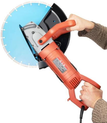 3000w Sierra Eléctrica Para Hormigón Cortadora Eléctrica De Pared Máquina De Corte De Hormigón Sierra De Disco De Corte Profundidad Ajustable,Adecuado Para Fábricas,Talleres,Hogares