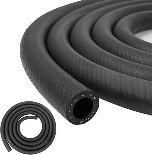 Storystore Tuyau de carburant 6m, 7mm ID, Noir, Caoutchouc, Résistant à l'huile et à la chaleur, Durable et Solide, Pour Camions, Voitures, Tracteurs ou Petits Moteurs