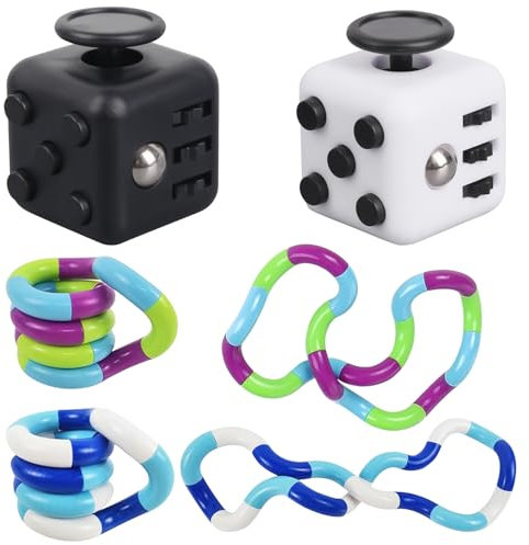 Unvtap Fidget Toys Set 6 Stück Anti Stress Spielzeug, Autismus, Sensory Toys, ADHS für Kinder Erwachsene, Fingerspielzeug zur Stressabbau bei Nervösität, Anxiety Toy, Stimming Toy