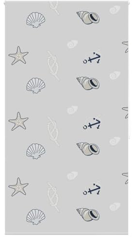 Brokky 4014893 Shower Roller Blind 120x240 cm Fabric Width 116 cm Waterproof Wet Room Bathroom Heavy Duty Shower Curtain,Anti Mould Mildew Resistant,Washable and Easy Dry